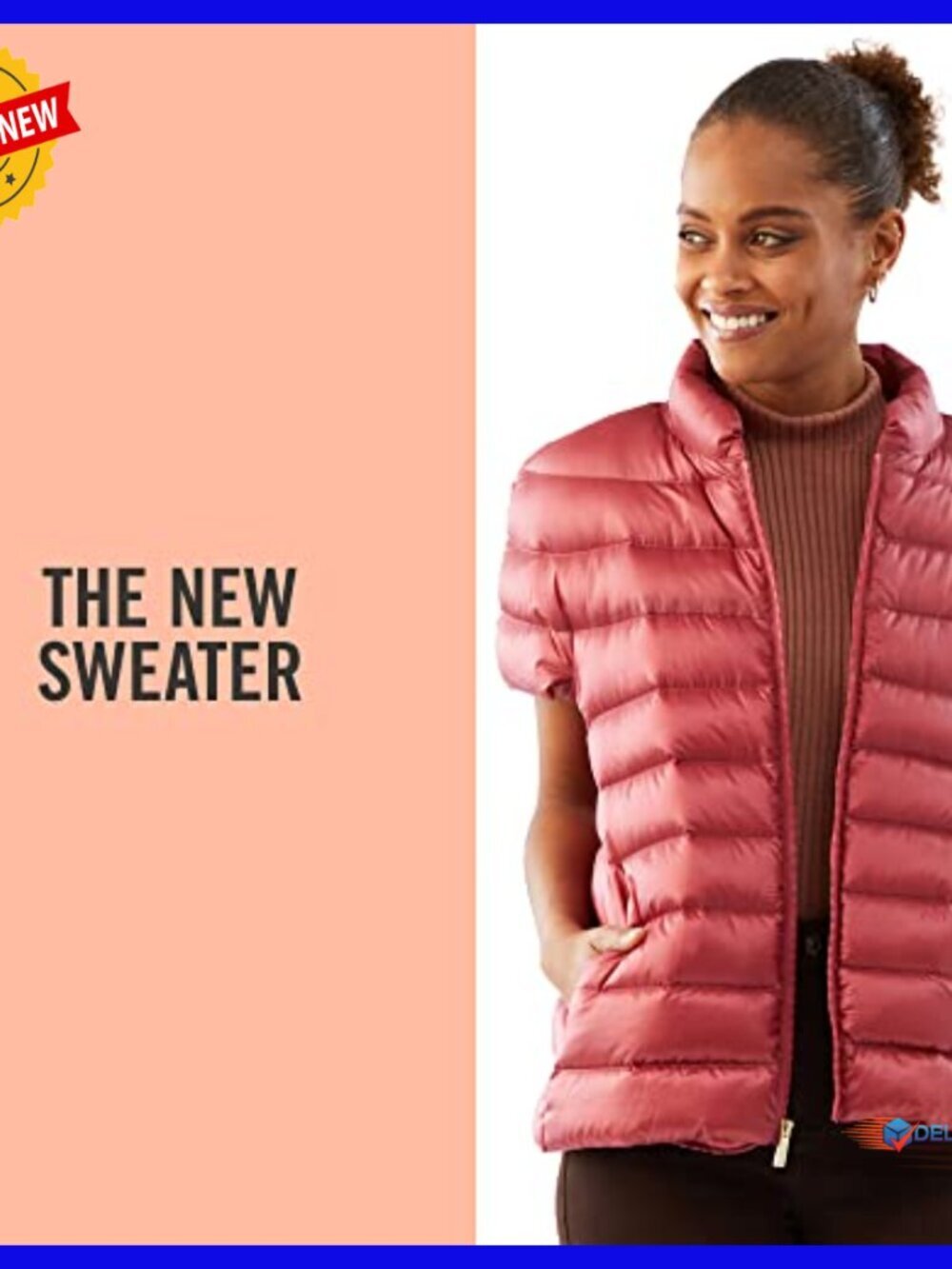 Women's Quilted Down Puffer Vest Short Sleeve Lightweight Winter Jacket - Picture 6 of 7